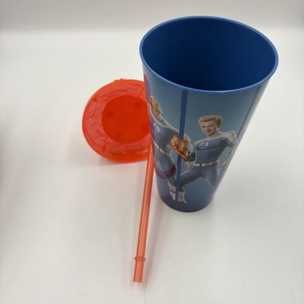 Marvel Fantastic Four‎ 32 Oz Human Torch Tumbler Cup With Lid Straw 2025 Movie